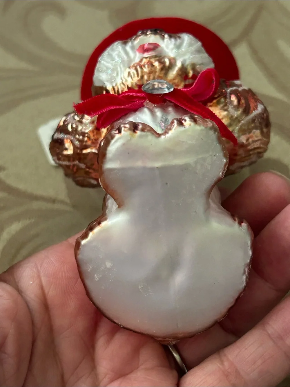 NWT Katherines Collection Christmas Ornaments Glass Puppy Dog Red Felt Hat Holly